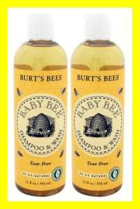 2x Burts Bees Baby Bee Shampoo & Wash 12 oz Bottles  