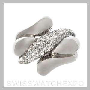 18k White Gold 0.94 Ct Pave Set Diamond Ring   Modern  