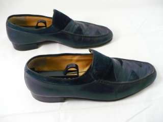   Mens MENA Navy Leather+Suede Dress Loafers Size11M #12340 Shoes  