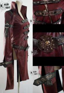PUNK RAVE STEAMPUNK MILITARY TRENCH COAT   PUNK/GOTHIC/RED/JACKET 
