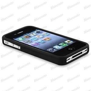New Black Soft Silicone Case For iPhone 4S 4 4th Gen 4G Skin Gel 