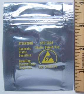 100 3M SCC 1000 Static Shielding Bags, 2 x 3, Zip Top  