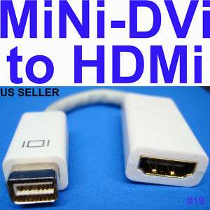 MiNi DVi to HDMi CONVERTER NOTEBOOK MAC APPLE DVD VIDEO  
