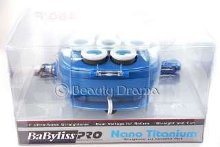 BaByliss Nano Titanium 1 Ultra Thin Flat Iron & Jumbo Roller Curling 