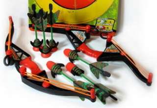 New Soft Tip Dart Archery Set with 2 Bows 3 Suction Cup and 3 Long 