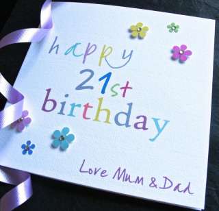 Handmade 21st Birthday Card Daughter Sister Son Brother  