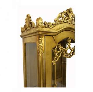 French designer Furniture glass Display Cabinet gold Rococo bathroom 