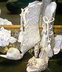 DIAMOND PEARL SATIN SILK WEDDING BOOTS BY BOGINNI CO. items in boginni 