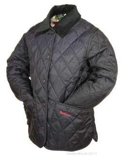 Barbour Girls Shaped Liddesdale Rose Quilted Jacket   Navy 