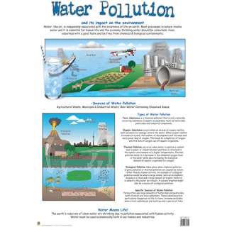   this wall chart discusses water pollution and its impact on