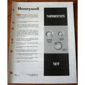  Honeywell Thermostats T87F Honeywell Books