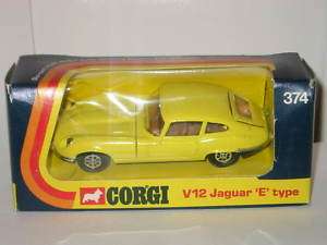 Corgi No 374 Jaguar E Type V12   Yellow (Boxed)  