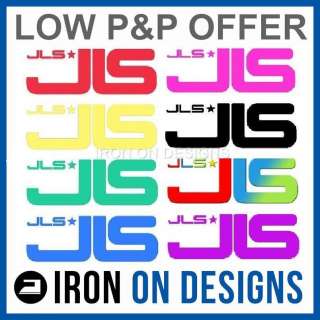 Iron On T shirt Hoodie Transfer  x2 JLS Logo  8 Colours  
