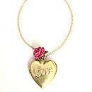 love locket necklace or bracelet by junk jewels   