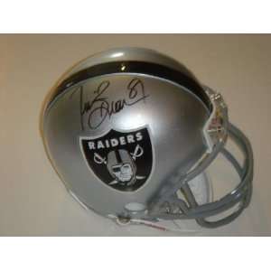 Tim Brown Signed Mini Helmet   Oakland   Autographed NFL 