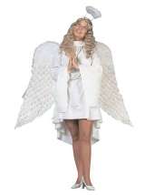 Angel & Devil Costume Accessories & Makeup   White Feather Angel Halo