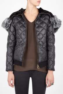 Barbour  Black Dorset Quilted Faux Fur Hooded Jacket by Barbour Gold