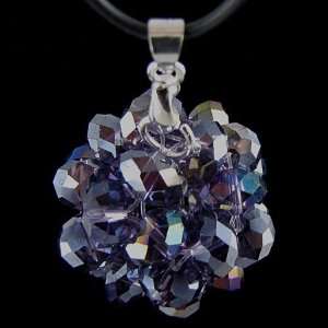  27mm faceted crystal rondelle ball pendant