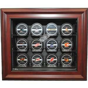Caseworks Detroit Red Wings Mahogany 12 Puck Display Case  