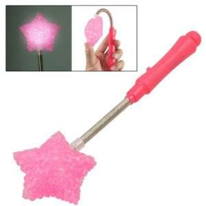   Pink Plastic Star Shaped 3 Modes White LED Light Stick