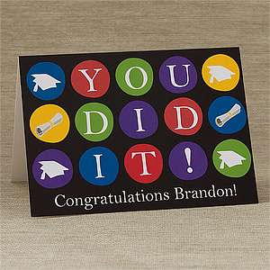 Personalized Graduation Cards   You Did It   10166