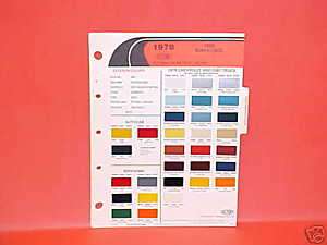 1978 FORD JEEP DODGE CHEVROLET GMC TRUCK PAINT CHIPS 78  