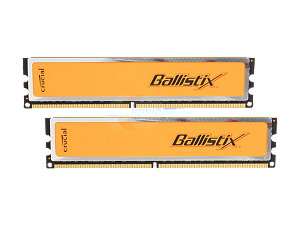 Crucial Ballistix 4GB (2 x 2GB) 240 Pin DDR2 SDRAM DDR2 800 (PC2 6400 