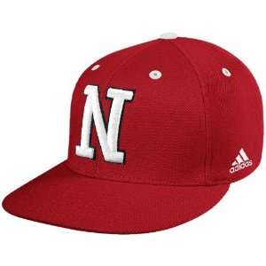  NCAA adidas Nebraska Cornhuskers Scarlet On Field Fitted Hat 