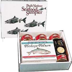 Pacific Northwest Smoked Salmon Seafood Sampler Gift Box   Kosher Gift 
