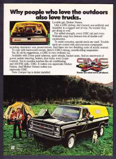 1979 GMC Pickup Truck with Factory Camper Top photo ad  