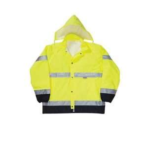   LUX TJR 2XL Hi Viz Rainwear Jacket, Yellow, 2XL