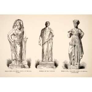  Print Ancient Terra Cotta Statues Greek God Nemesis Hebe Aphrodite 