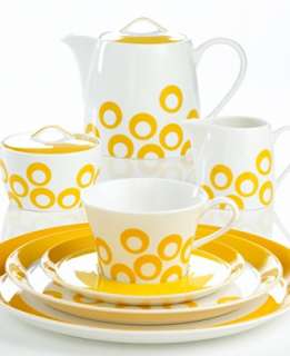  Dinnerware, Circle Chic Yellow Collection   Casual Dinnerware Casual 