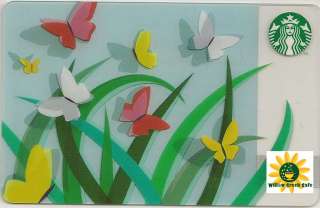Starbucks Gift Card   Spring Butterflies   2012   Collectible  
