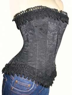 C1,Victorian steel bone lace up cinch corset bustier  