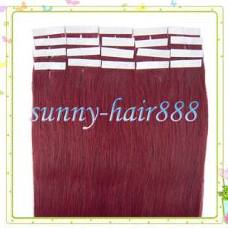   Long Remy Tape skin human hair extensions #Bug,30g &20pcs New  