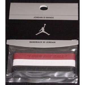 Michael Jordan Jumpman Baller ID Bands Red / White / Black  