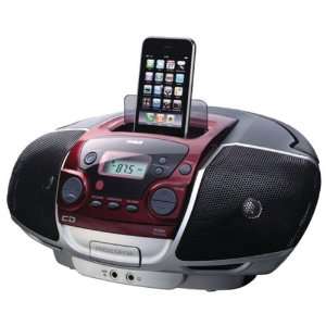RCA PORTABLE IPHONE/IPOD BOOMBOX CD PLAYER FM STEREO DOCKING AC 
