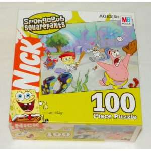   Squarepants 100 Piece Puzzle   Playing Baseball Toys & Games