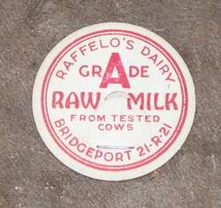 10 Vintage RAFFELOS DAIRY BRIDGEPORT WV Milk Bottle Cap  