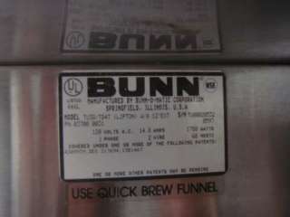 Bunn TU3Q Quick Brew 3 Gallon Iced Tea Brewer  