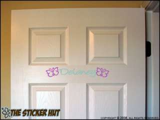 Butterfly YOUR NAME Door Vinyl Wall Decals Stickers 391  