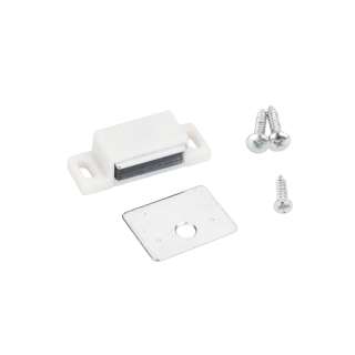 Cabinet Hardware Single Magnetic Catch White Zinc 15lb  