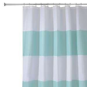   Mobile Site   InterDesign Zeno Shower Curtain   Blue/White (72x72