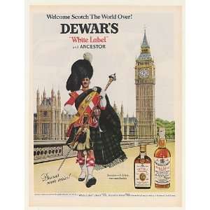   Scotch Highlander Big Ben Clock Tower Print Ad (51903)