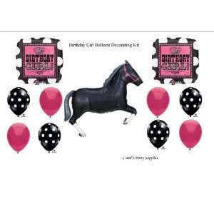  Birthday Girl Rocker Horse Birthday Party Balloons Decorations 