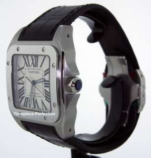 Cartier Santos 100 Large Mens Stainless Steel Watch  