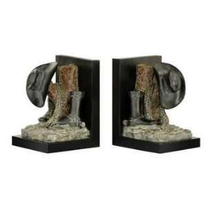   Cowboy Resin Bookends, Antique Bronze/Black Finish