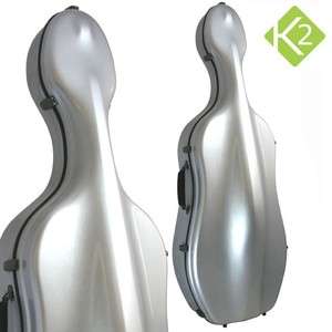 Eastman K2 Carbon Fibre 4/4 Cello Hard Case, Silver NEW  