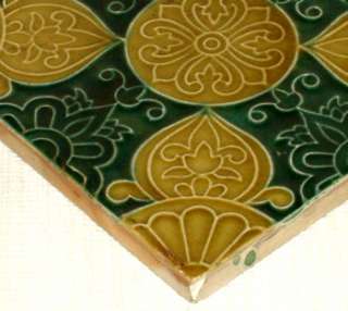Victorian MINTON Mintons China Works MAJOLICA TILE  